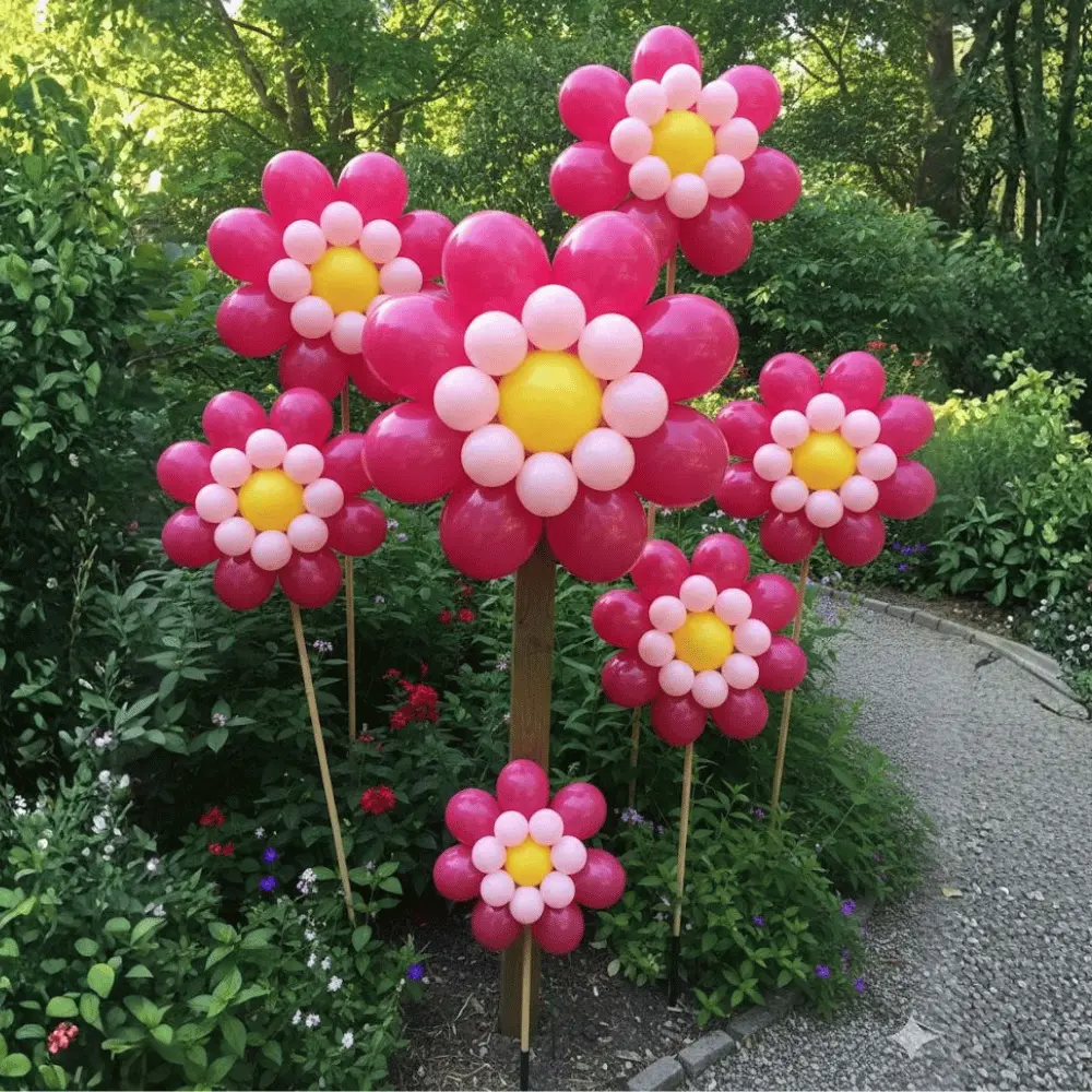 Location de structure de ballons en fleurs