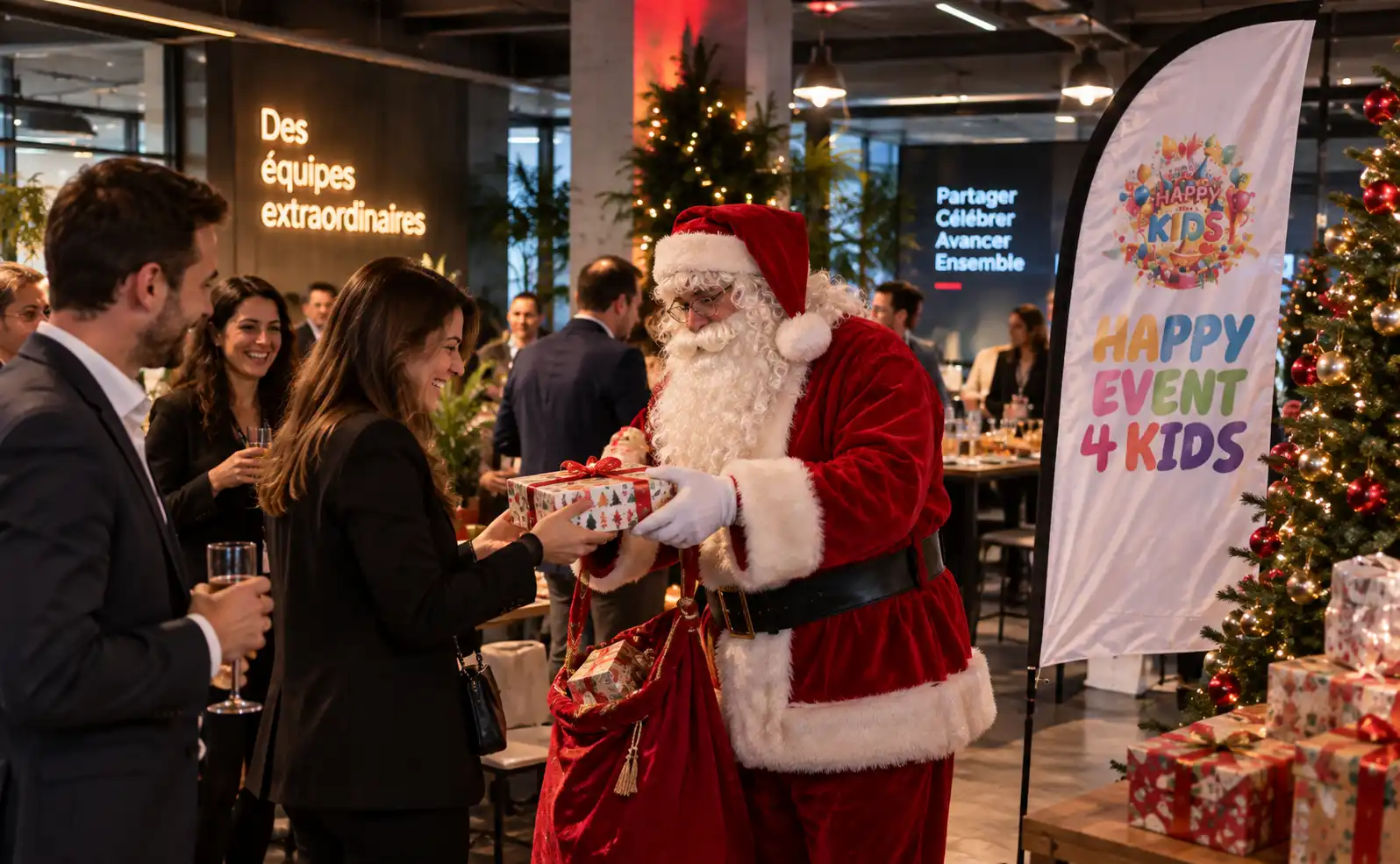 Père Noël lors d’un événement d’entreprise